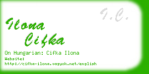ilona cifka business card